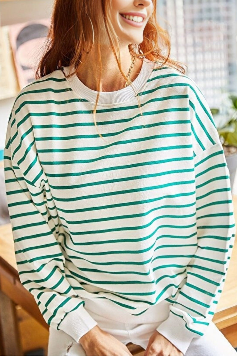 Basic Soft-Textured Oversized Sweatshirt