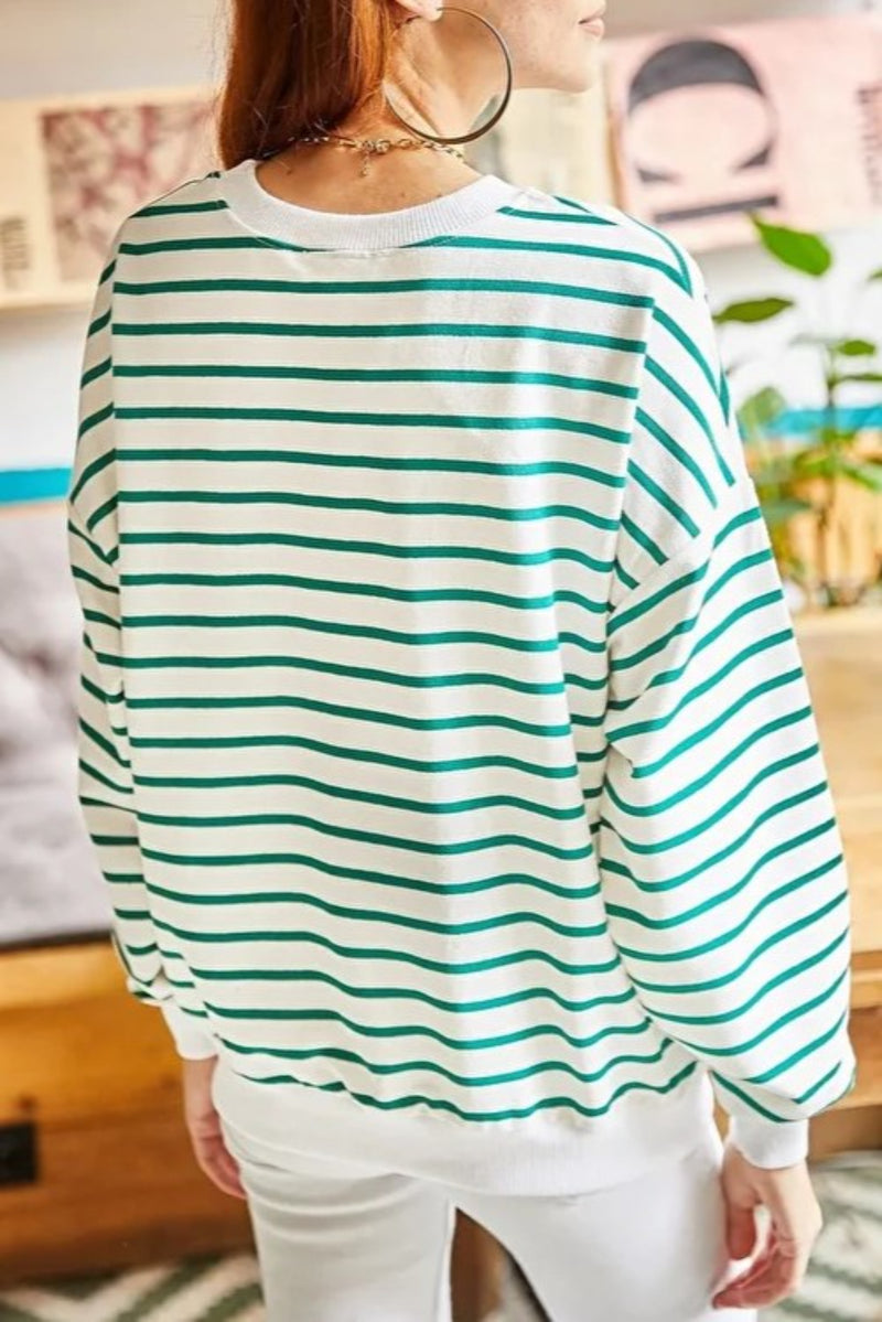 Basic Soft-Textured Oversized Sweatshirt