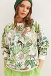 Basic Soft-Textured Oversized Sweatshirt