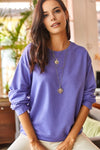 Basic Soft-Textured Oversized Sweatshirt