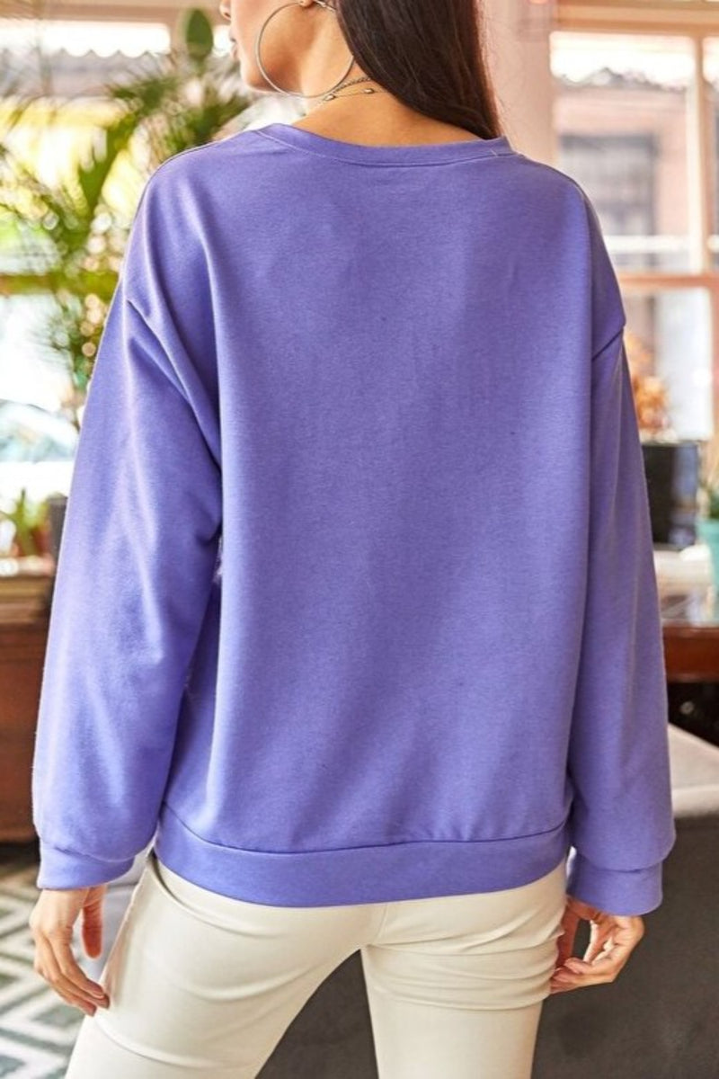 Basic Soft-Textured Oversized Sweatshirt