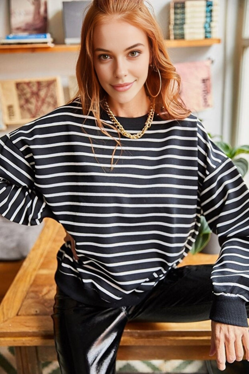 Basic Soft-Textured Oversized Sweatshirt