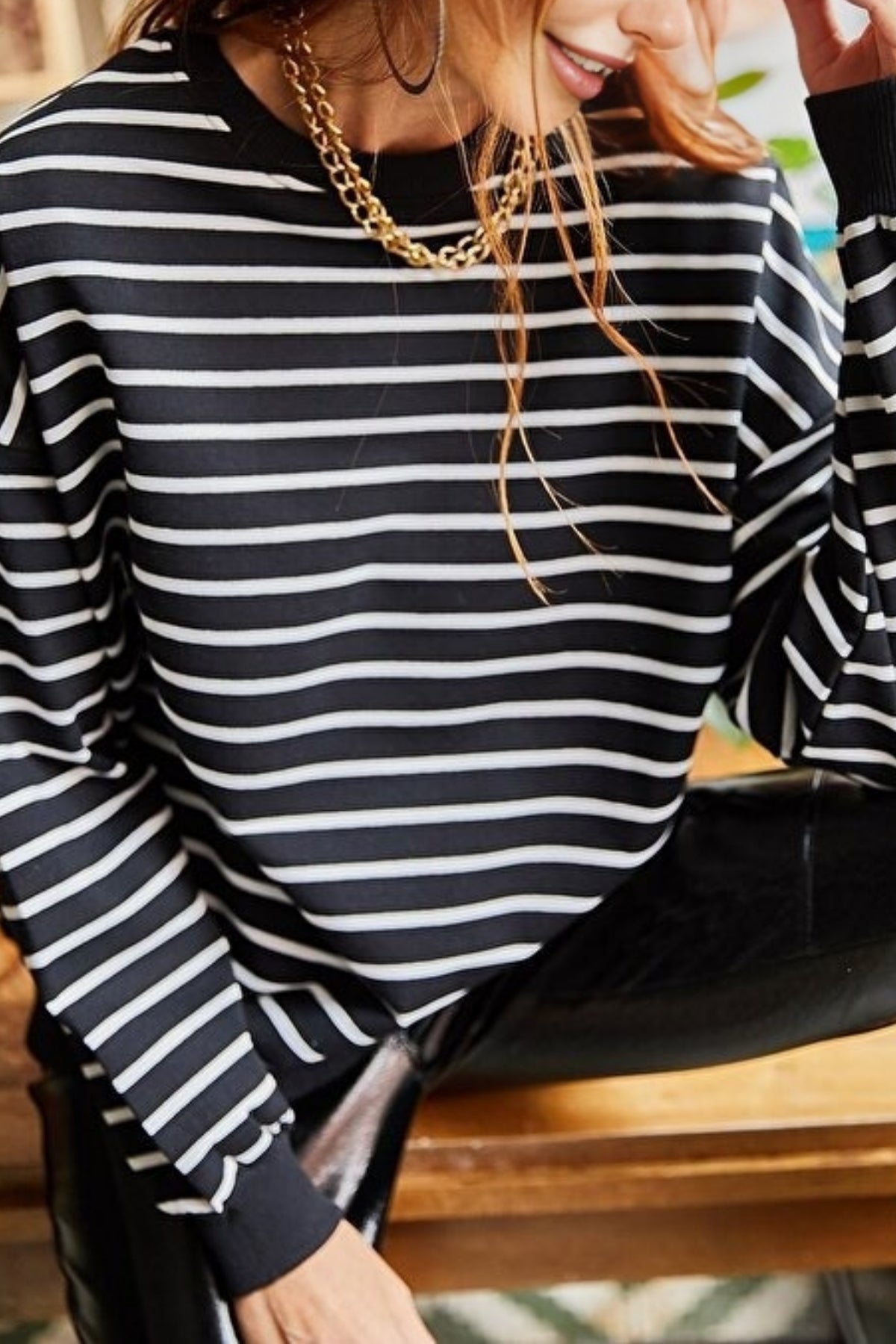 Basic Soft-Textured Oversized Sweatshirt