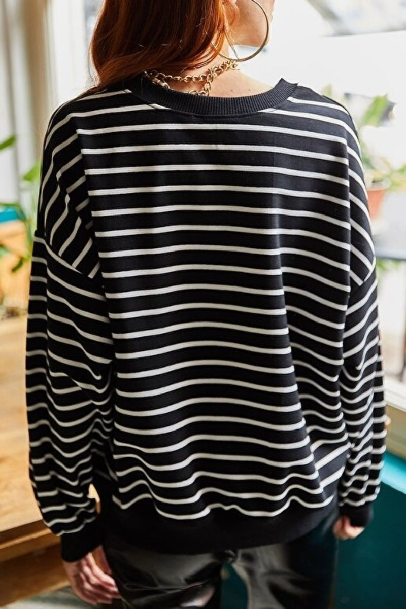 Basic Soft-Textured Oversized Sweatshirt