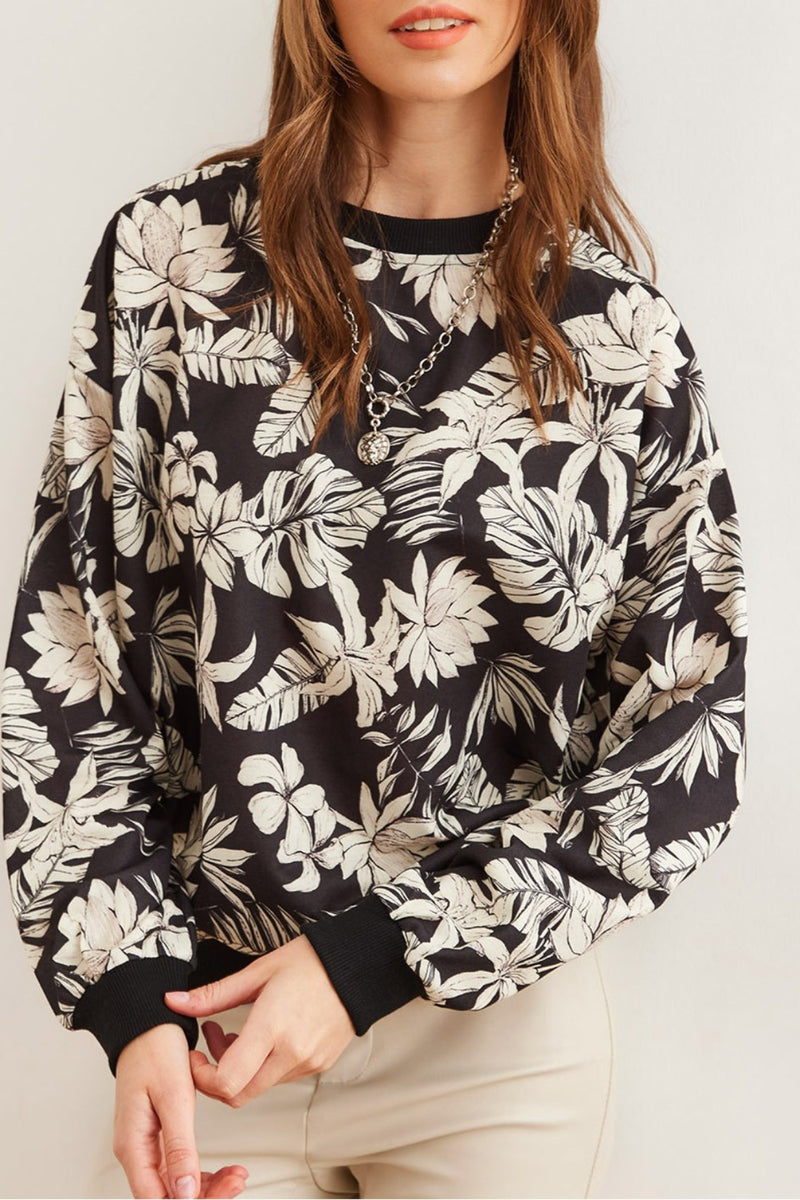 Basic Soft-Textured Oversized Sweatshirt