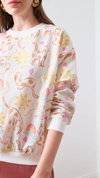Basic Soft-Textured Oversized Sweatshirt