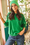 Basic Soft-Textured Oversized Sweatshirt