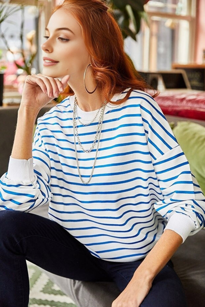 Basic Soft-Textured Oversized Sweatshirt