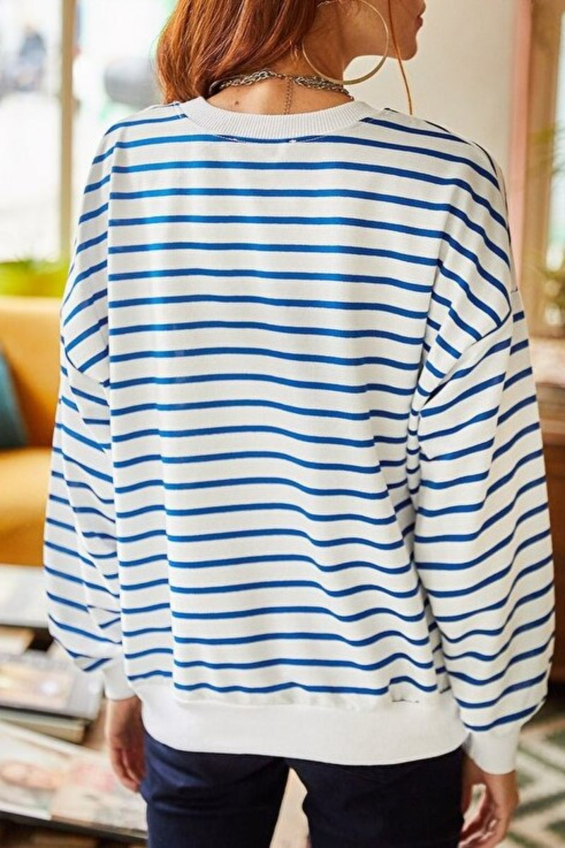 Basic Soft-Textured Oversized Sweatshirt