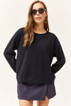 Basic Soft-Textured Oversized Sweatshirt