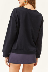 Basic Soft-Textured Oversized Sweatshirt