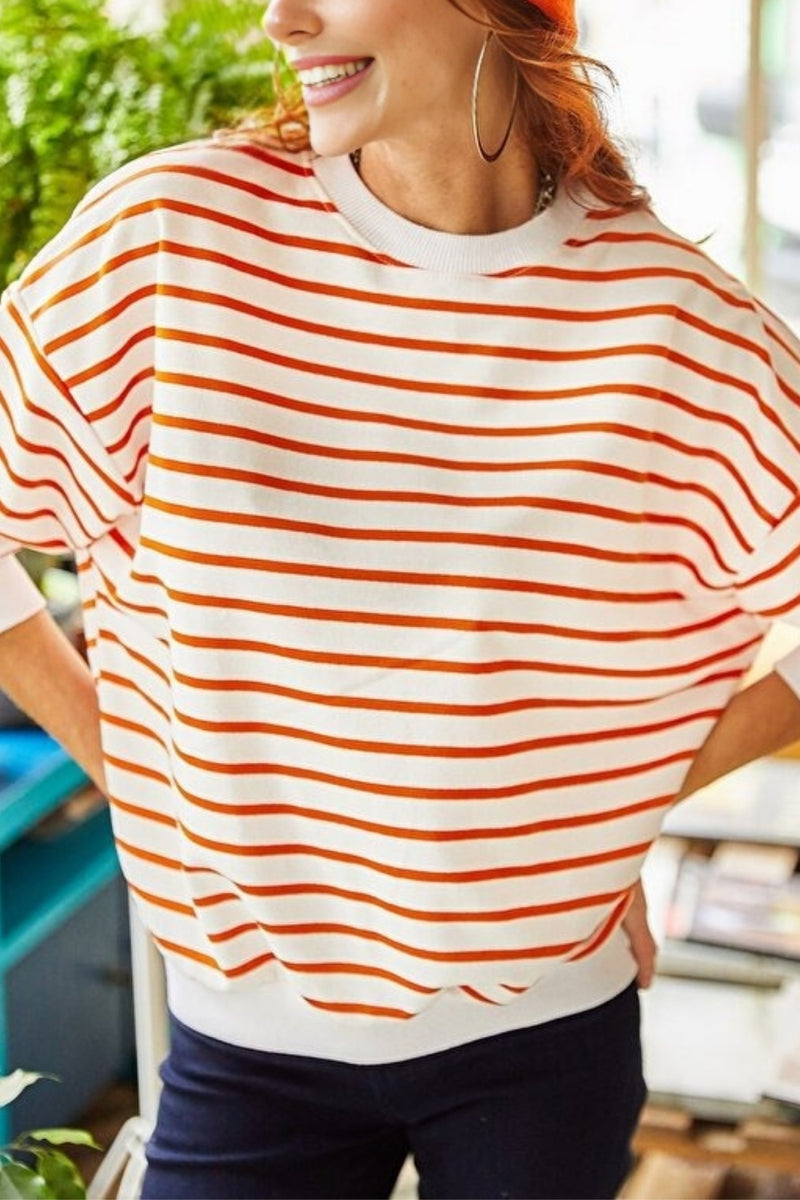 Basic Soft-Textured Oversized Sweatshirt