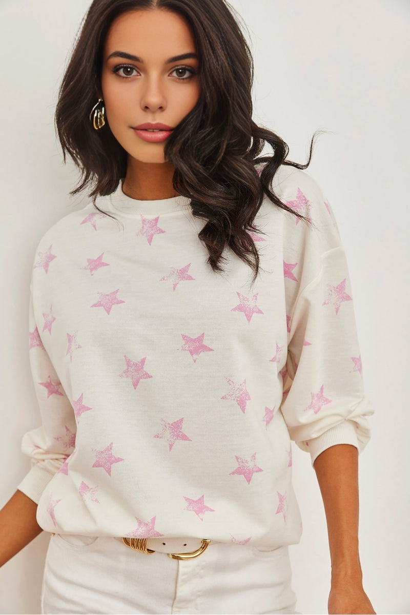 Basic Soft-Textured Oversized Sweatshirt