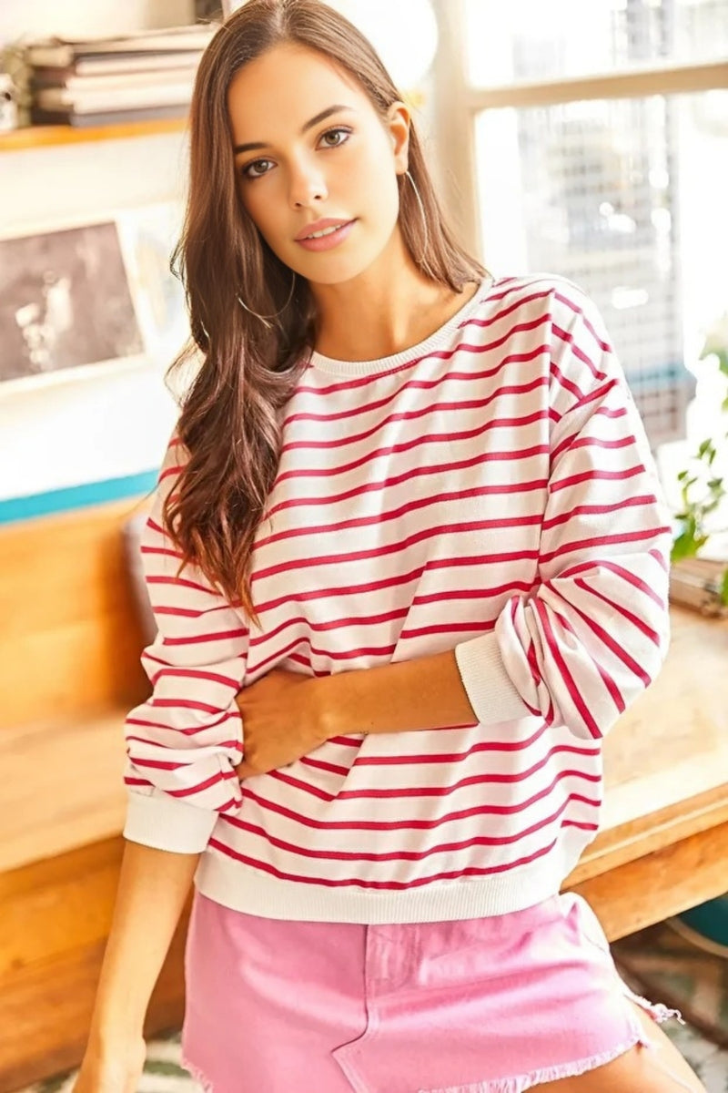 Basic Soft-Textured Oversized Sweatshirt