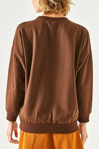 Basic Soft-Textured Oversized Sweatshirt