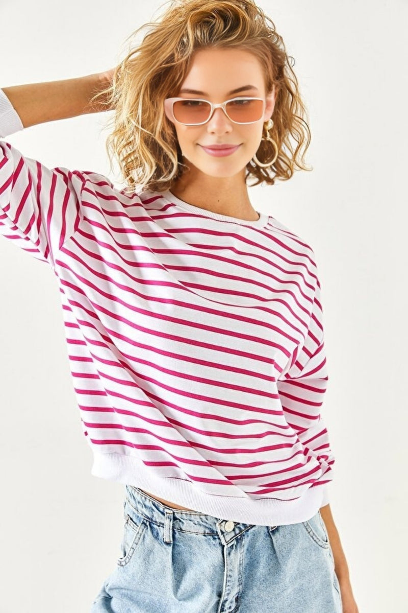 Basic Soft-Textured Oversized Sweatshirt