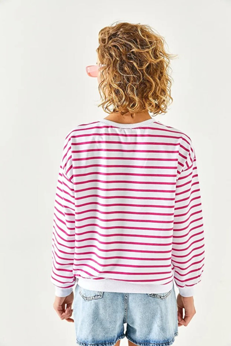 Basic Soft-Textured Oversized Sweatshirt