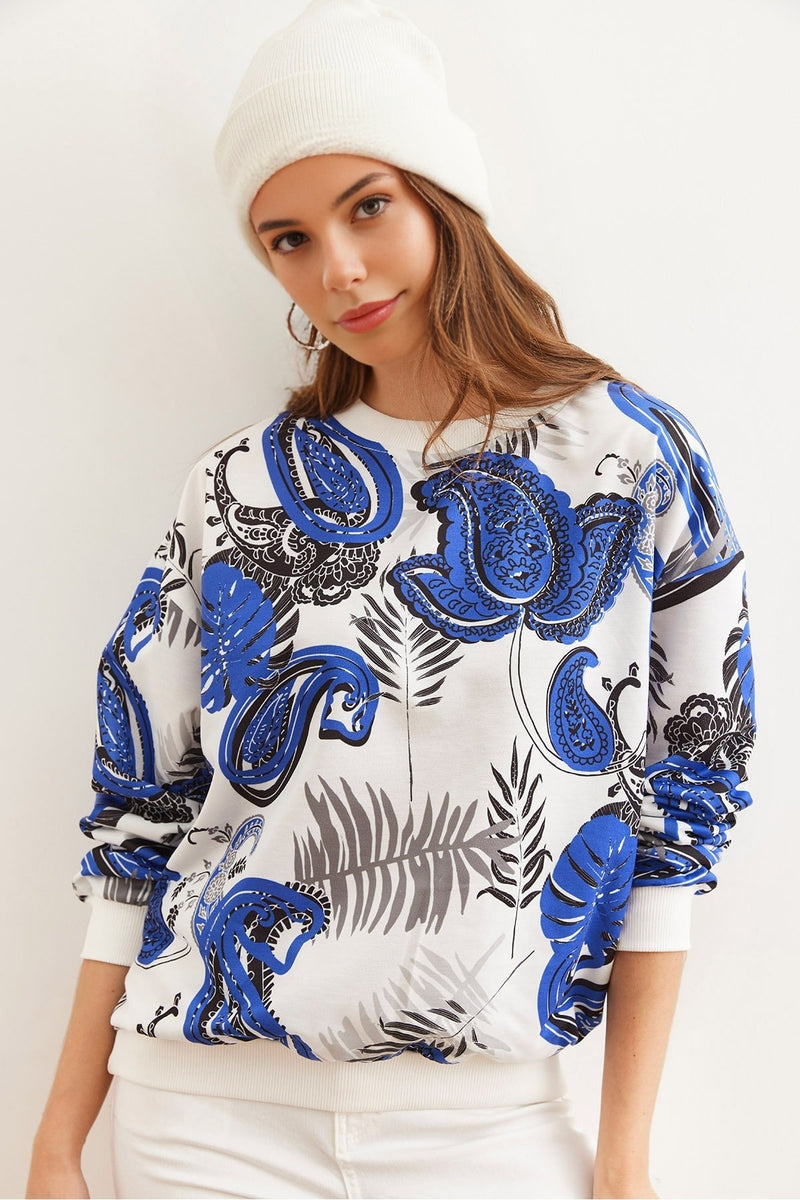 Basic Soft-Textured Oversized Sweatshirt