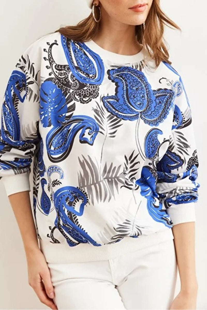 Basic Soft-Textured Oversized Sweatshirt