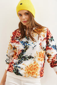 Basic Soft-Textured Oversized Sweatshirt