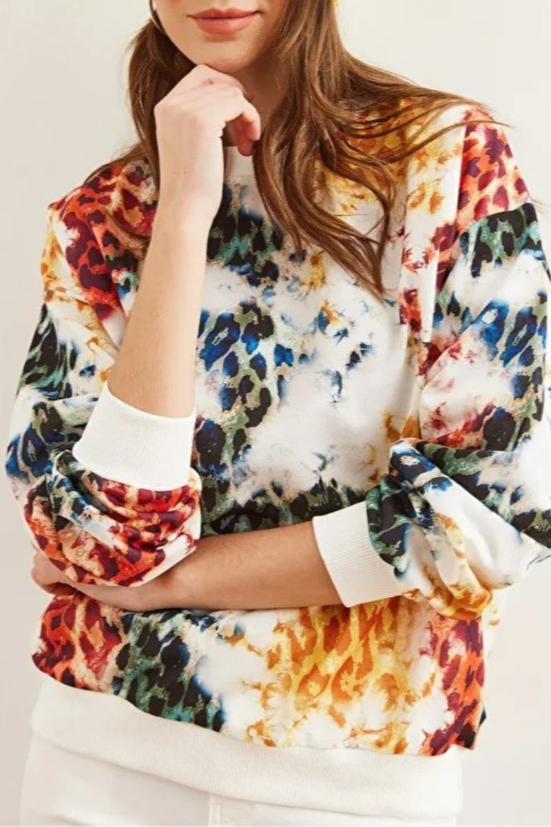 Basic Soft-Textured Oversized Sweatshirt