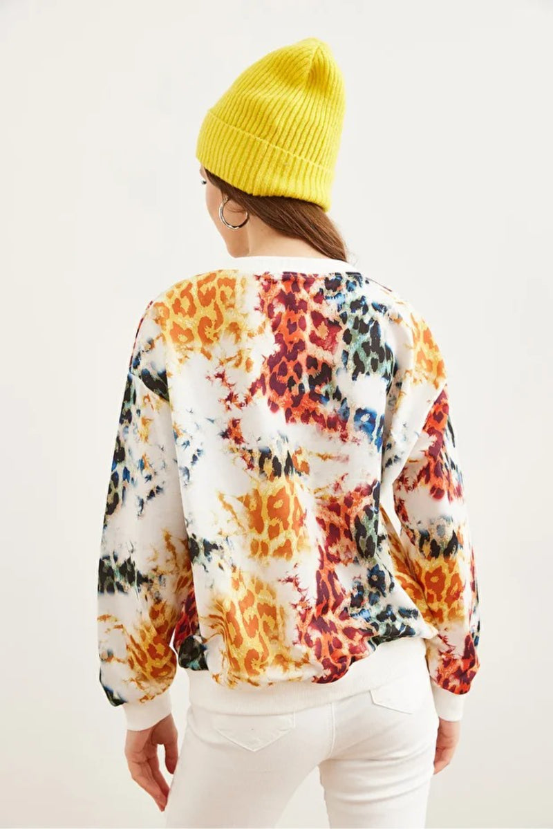 Basic Soft-Textured Oversized Sweatshirt