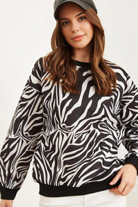 Basic Soft-Textured Oversized Sweatshirt
