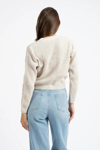 Bonita Beige Buttoned Knit Cardigan