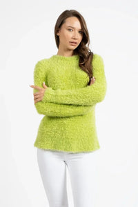 Green Crew Neck Knit Sweater