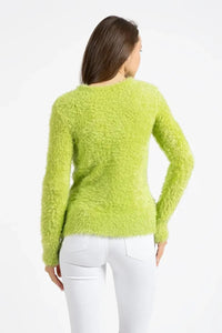 Green Crew Neck Knit Sweater