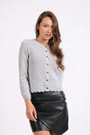 Lightweight Knit Cardigan in Grey