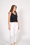 Sleeveless Openwork Knit Top