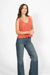 Sleeveless Openwork Knit Top