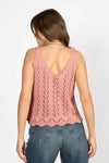 Sleeveless Openwork Knit Top