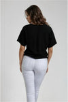 V Neck Button Details Blouse