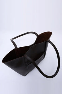 Large Faux Leather Tote & Shoulder Bag with Front Pocket, Snap Closure, and Matching Makeup Pouch