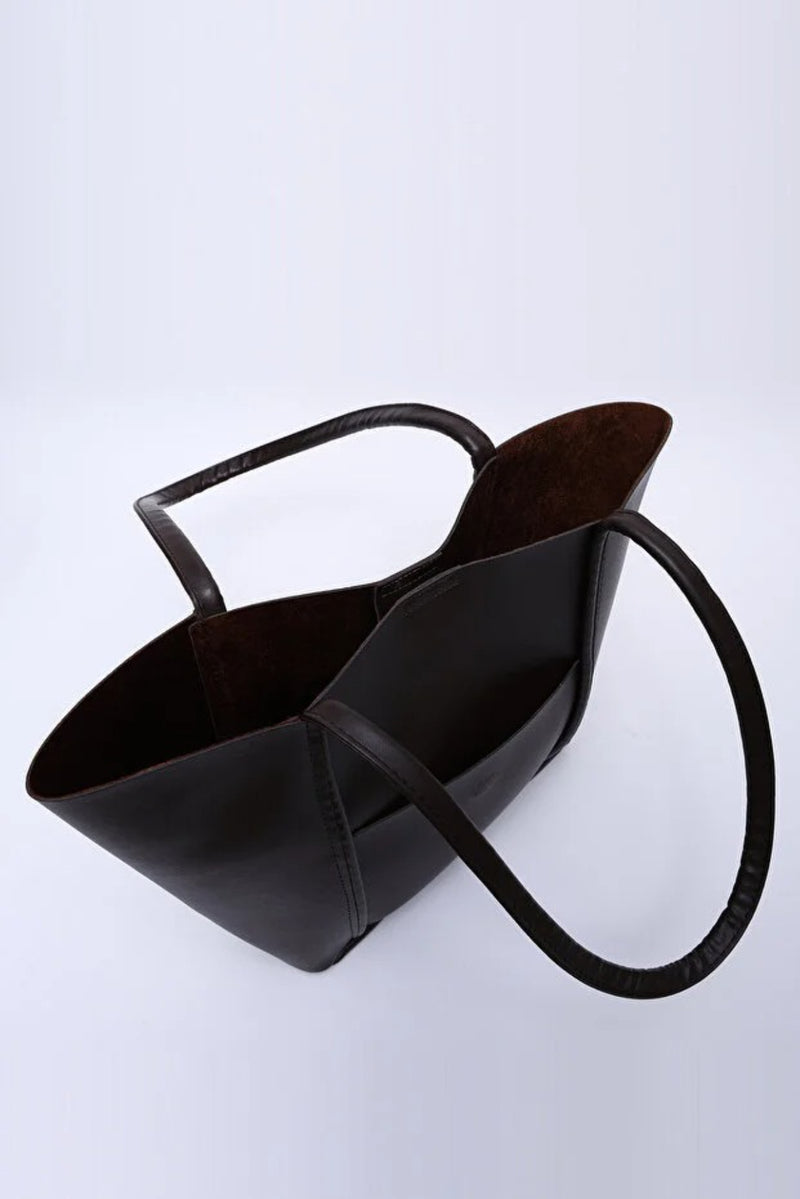 Large Faux Leather Tote & Shoulder Bag with Front Pocket, Snap Closure, and Matching Makeup Pouch