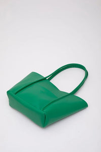 Large Faux Leather Tote & Shoulder Bag with Front Pocket, Snap Closure, and Matching Makeup Pouch