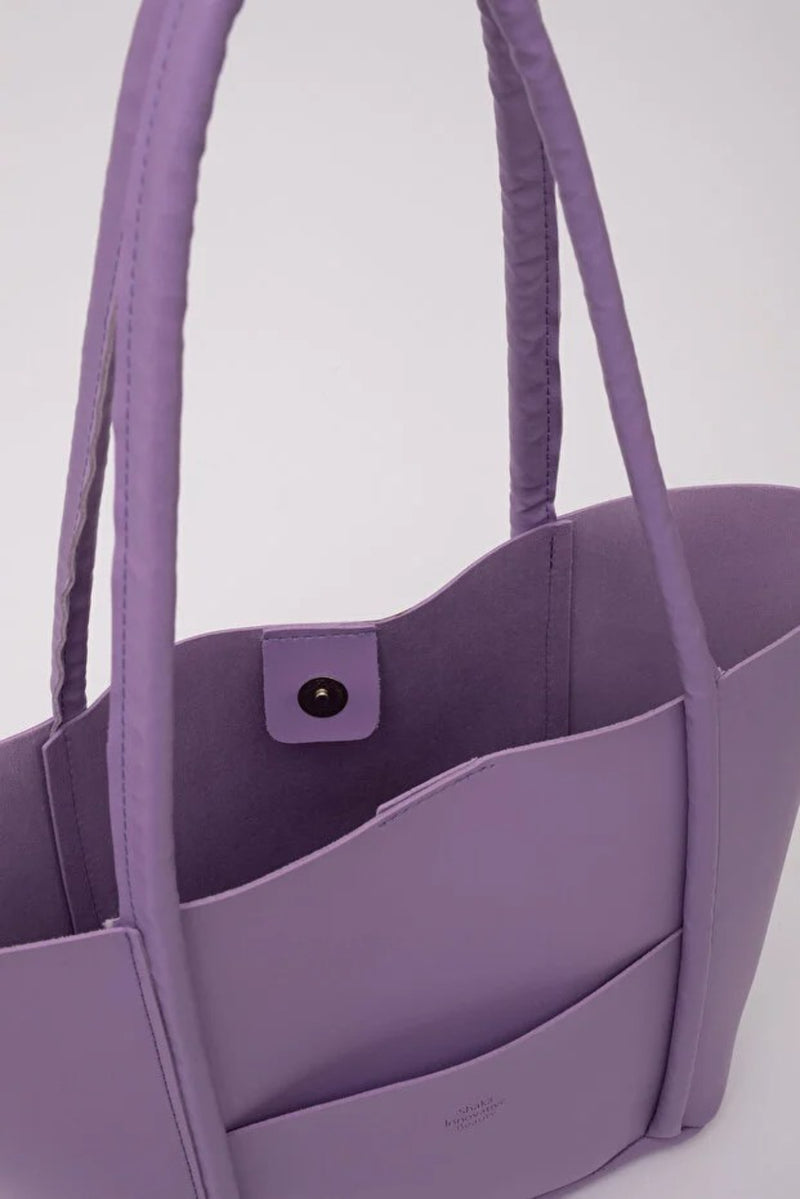 Large Faux Leather Tote & Shoulder Bag with Front Pocket, Snap Closure, and Matching Makeup Pouch