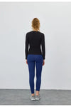 Black Long-Sleeve Ribbed T-Shirt