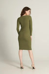 Khaki Dress with Button Details