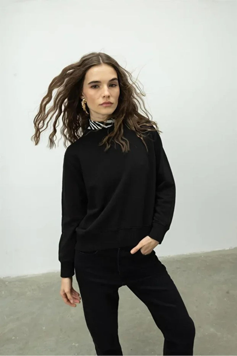 Crew Neck Basic Non-Brushed Sweatshirt