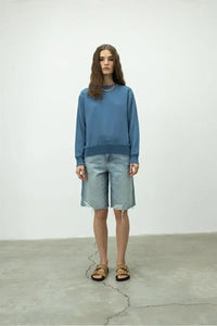 Crew Neck Basic Non-Brushed Sweatshirt