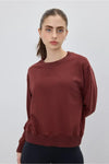 Crew Neck Basic Non-Brushed Sweatshirt