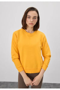 Crew Neck Basic Non-Brushed Sweatshirt