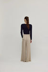 Buttoned Soft Crop Cardigan with Raw-Edge Hem