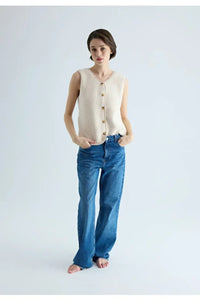 Buttoned Plush Vest