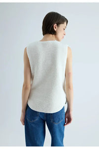 Buttoned Plush Vest