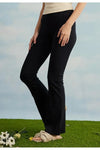 Snap-Detail Flared Pants