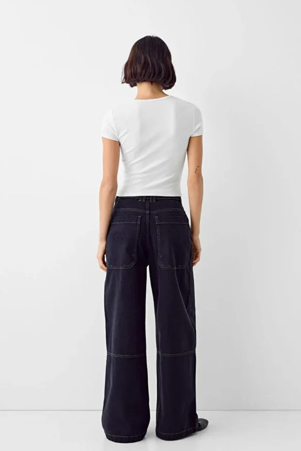 White Crew Neck Basic Ultra-Soft 100% Cotton Short Sleeve Top